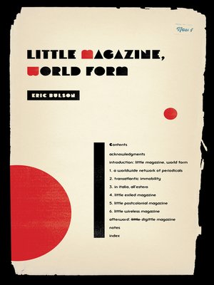 cover image of Little Magazine, World Form